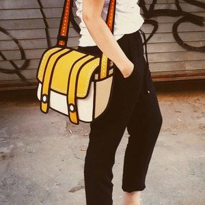 2D Drawing Effect Shoulder/Crossbody Bag